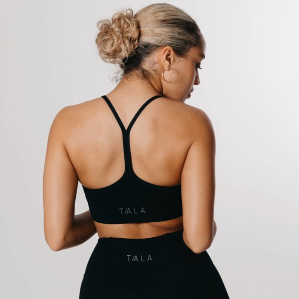 SKINLUXE RACER STRAP SPORTS BRA black size small